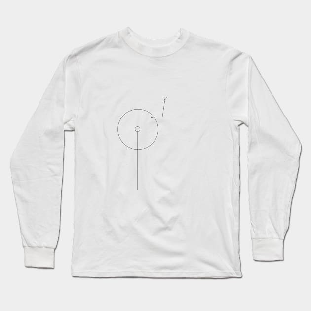 Dandelion Line Art Long Sleeve T-Shirt by volkandalyan